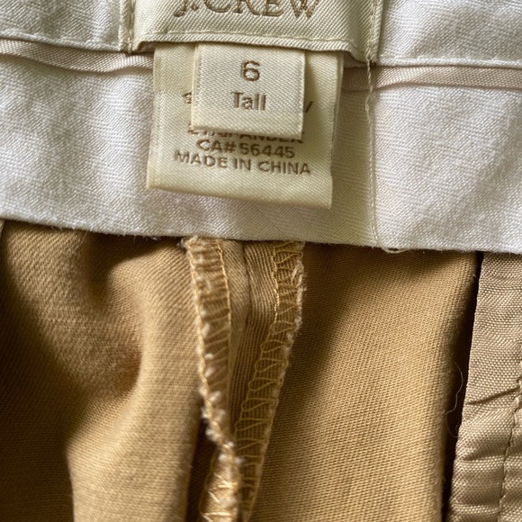 J Crew Cafe Capris Tan Khaki Size 6Tall - Picture 5 of 8
